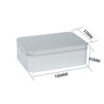 thumbnail image 2 of 2 uds caja de bálsamo de panadería plateado sobre galletas selladas X dulces decorativo multiusos/decoración vacía bolsitas de hojas hojalata portátil, 2 of 5