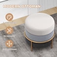 thumbnail image 6 of Costway 48" Rectangular Fabric Ottoman Bench Button Tufted Foot Rest Stool Beige, 6 of 10