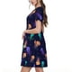 thumbnail image 2 of Disketp Sea Jellyfish para Vestido de Manga Corta para Mujeres, Vestidos de Verano para Mujeres, Casual y Holgado para la Playa, 2 of 6