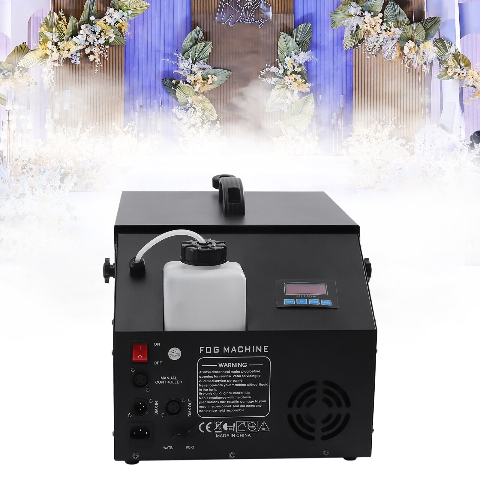 LowLying Fog Machine Wedding DJ Stage Smoke Effect DMX Dry Ice Fogger with Remote