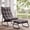 Gray-01, variant on Omniberg Outdoor Lounge Chair with Ottoman, Oversized Papasan Chair with Puffy Cushion and Foot Rest, Comfort Patio Lounger for Yard Deck Garden and Indoor Use, Pink