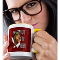 thumbnail image 2 of Funny I Love Tiny Wieners Dachshund Valentine Greeting, 11oz Two-Tone Yellow Mug, 2 of 7
