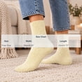 thumbnail image 4 of MKOSPLRT Ladies Cozy Mid‑Calf Floor Sleeping Socks Thick Plush Flannel Fleece Winter Thermal House Socks Yellow Soft Warm Casual Home Socks Cold Season Daily Wear, 4 of 8