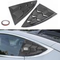 thumbnail image 2 of 2× Carbon Fiber Car Hood Vent Scoop ABS Air Flow Intake Louver Bonnet Cover Set, 2 of 5