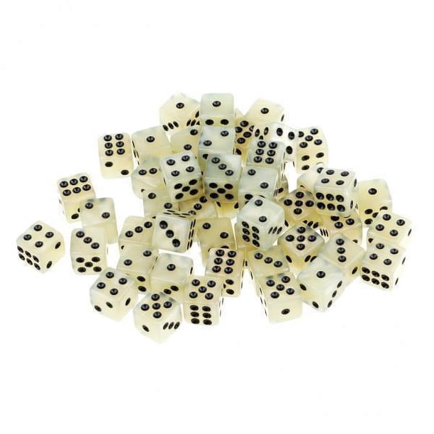 Paquete de 50 Dados acrílicos D6 de 12mm Strade Fareast Limited para fiesta RPG