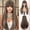 Dark Brown, variant on Natural Hair Wig no Bangs 24inch Long Black Wigs for Women Natural Body Wave Wig