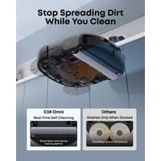 eufy C28 Robot Vacuum and Mop Combo, HydroJet Self-Cleaning Roller Mop, DuoSpiral Detangle Brush, 15,000 Pa,Auto Mop Washing&Drying, Self-Emptying&Refilling, 5-in-1 Robot Vacuum