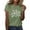 Army Green, variant on Sexlip Womens Short Sleeve Blouse Clustered Daisies Print Crew Neck Loose Sleeve Soft Fabric Relaxed Silhouette for Daily Outfits White XXL