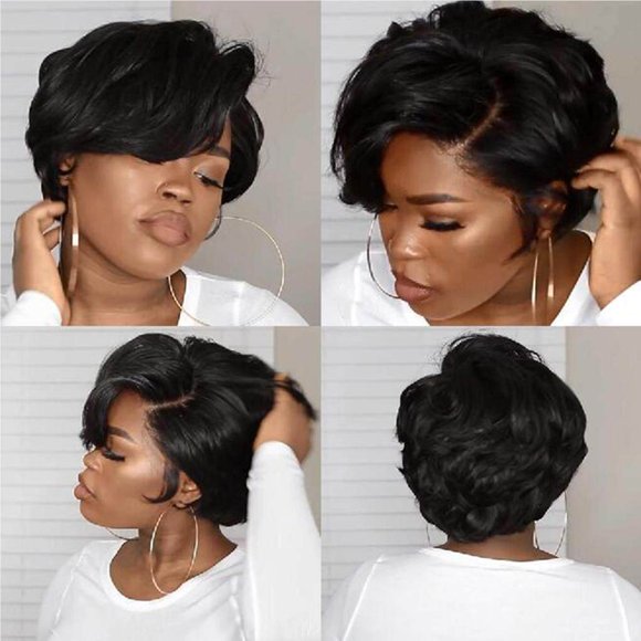 Pixie Cut Wig Human Hair Wig Short Curly Human Hair Wigs For Women Straight Bob Wig