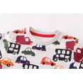 thumbnail image 2 of Toddler Boys Sweatshirts Gray Cartoon Print Winter Warm Clothes Size 7 Red Truck, 2 of 5