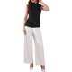 thumbnail image 2 of INSPIRAR CHIC Blusas sin mangas de satén para mujeres con cuello drapeado y fruncido, casual elegante, talla XS, negra, 2 of 6