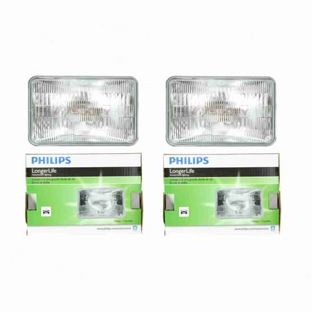 2 pc Philips H4666LLC1 Long Life Headlight Bulbs