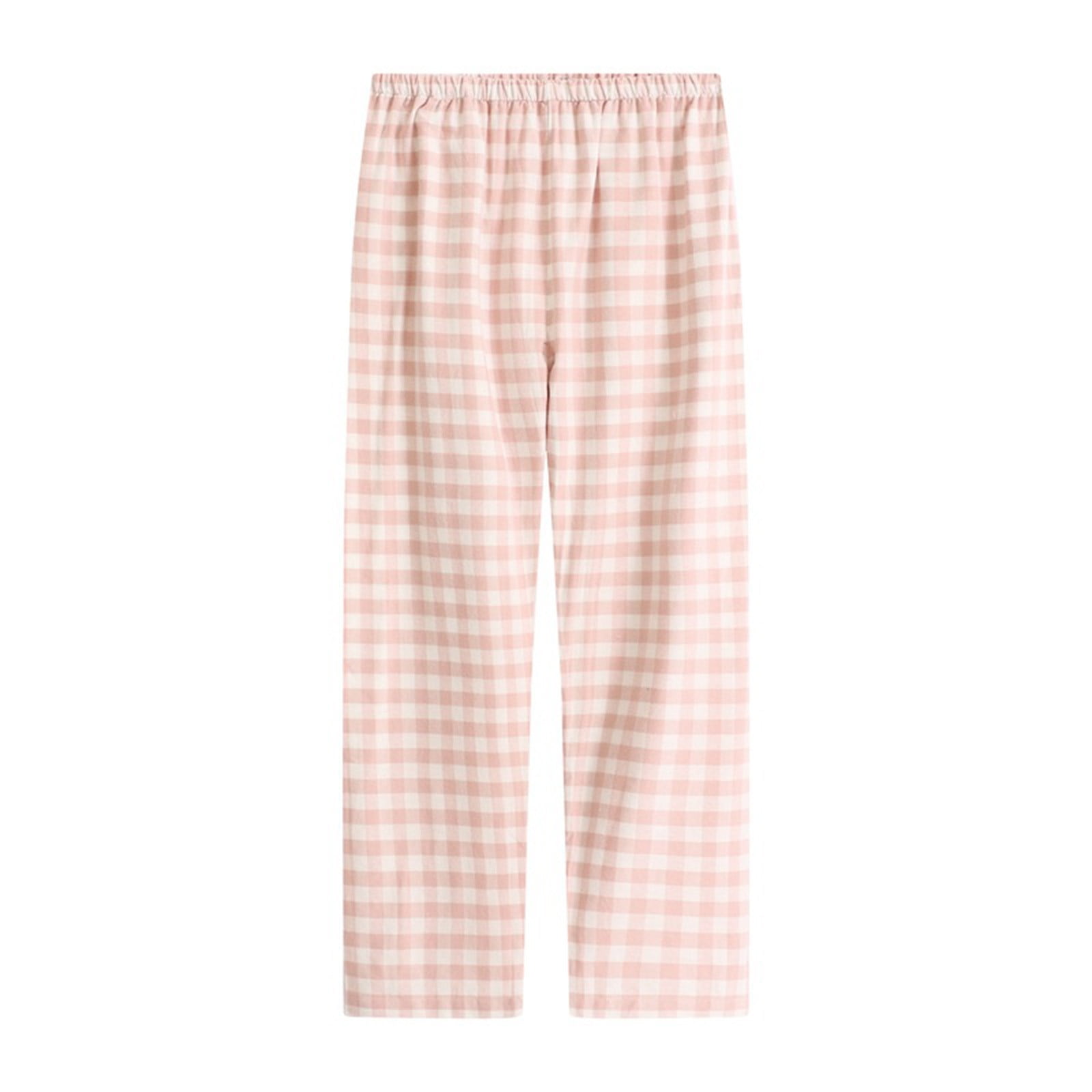 Bowake Pajama Pants Women Comfy Casual Palazzo Wide Leg Pj Bottoms Elastic High Waist Sleep Lounge Pajama Pants Pink 2