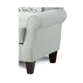 thumbnail image 4 of Southern Home Furnishings Ticking Stripe Ebony Fabric Accent Chair - Black/White, 4 of 6