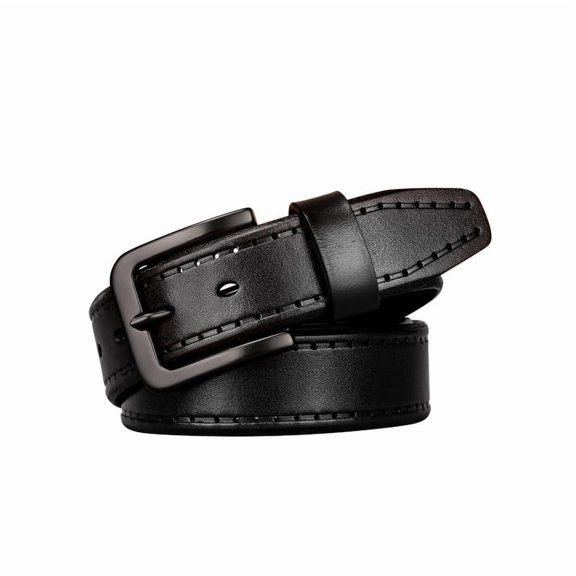 Catelles Men's Genuine Cowhide Alloy Pin Buckle Belts Retro Business Casual 1.5" Width 42" Waist Gift Box Packed