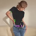thumbnail image 3 of Rocae Géométrie Dash pour une Pièce Col Rond Manches Courtes Justaucorps pour Femmes Décontracté Basique Justaucorps Combinaison Quotidienne T-Shirts-grand, 3 of 7