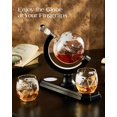 thumbnail image 4 of Whiskey Decanter Set with LED Light and Rocket Inside, 7 Color RGB Liquor Decanter with 2 Glasses for Men Dad Husband, 4 of 7
