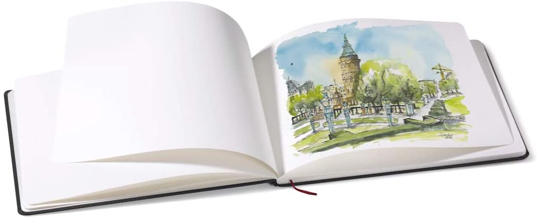 Hahnemuehle Akademie Watercolor Paper Book, 30 Pages, Landscape, 5.8 x  8.2 