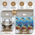 thumbnail image 5 of Ocean Marine Window Privacy Film Life Tropical Fish Coral Underwater World Decorative Glass Window Film UV Blocking Static Cling Non-Adhesive Sticker Covering for Home Door 35.4x78.7 inches, 5 of 7