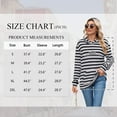 thumbnail image 6 of TEMOFON Women's Hoodies with Pockets Long Sleeve Pullover Sweatshirts Casual Fall Winter Striped Hoodie Tops, 6 of 7