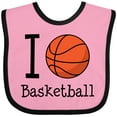 thumbnail image 3 of Inktastic I Heart Basketball Boys or Girls Baby Bib, 3 of 4