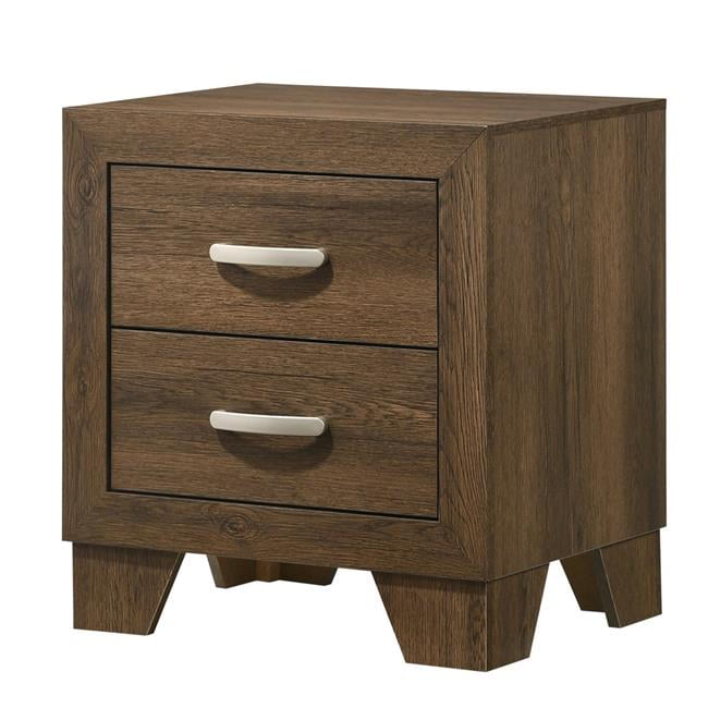 Benjara Bm225937 Transitional Style Wooden Nightstand With 2 Drawers Metal Handles 44 Brown Walmart Canada