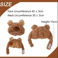 thumbnail image 2 of Sombrero de gato suave y cómodo con orejas de oso, accesorios para disfraz de cosplay, disfraz de fiesta de Halloween para mascotas (oreja de oso), 2 of 5