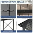 thumbnail image 3 of ASJMR 12x22 Ft Metal Carport Hardtop Outdoor Canopy Shelter Garage Gazebo Weather-Resistant with Enhanced Base and Galvanized Steel Roof For Car,Truck,Pickups,Tractors & Boat, 3 of 7