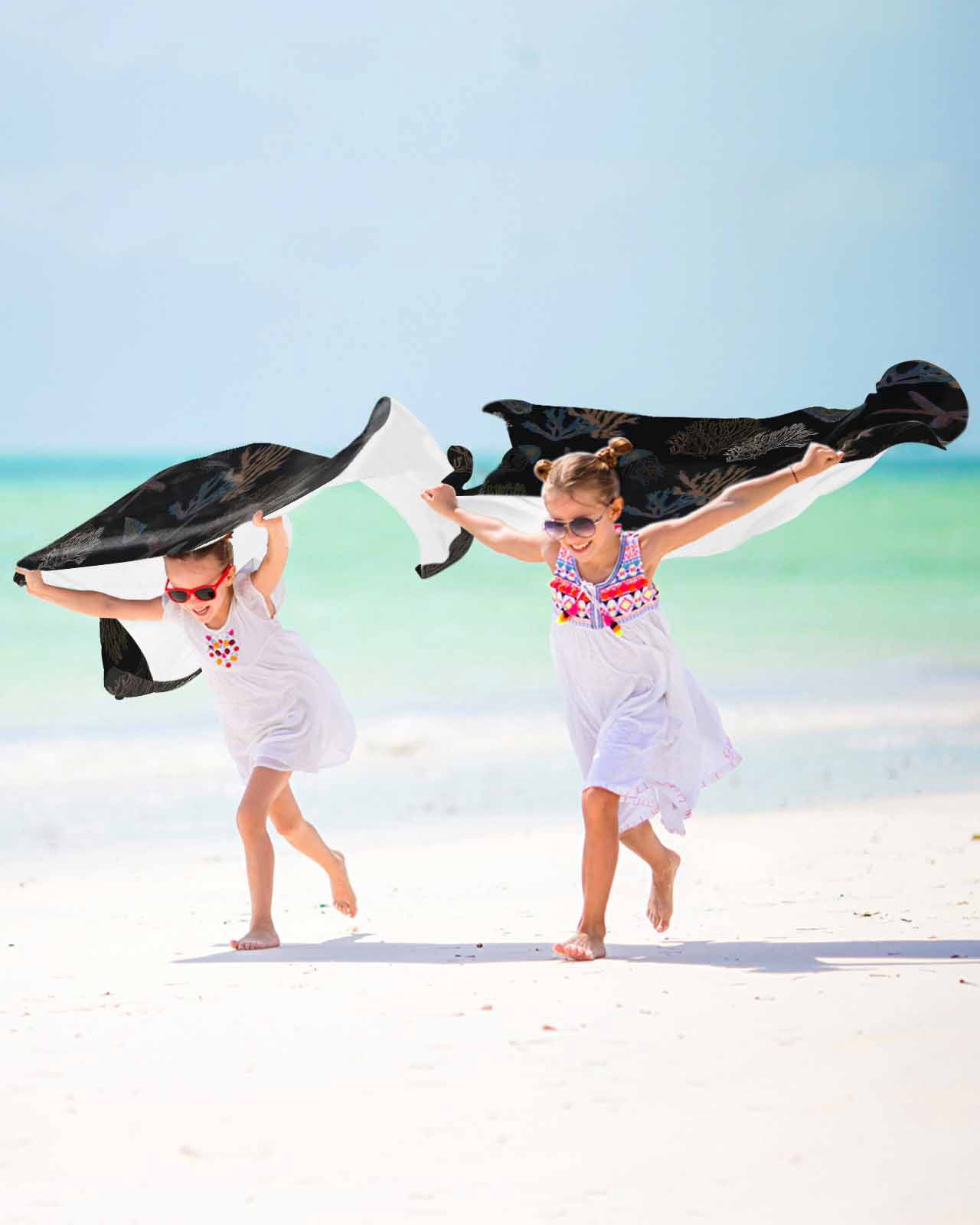 Black Coral Coastal Beach Towels Oversized Super Absorbent, Nautical Starfish Summer Beach Lightweight Bath Towel Quick Dry Sets For Bathroom/Pool/Rv Camping/Beach Play/Gym Room/Picnic 31"x62"