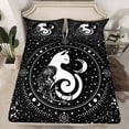 thumbnail image 2 of Homewish Abstract Cat Twin Sheet Sets,Boho Bohemain Style Twin Fitted Sheet,Galaxy Starry Sky Flat Sheet For Girls Boys,Ultra Soft Home Decor,3-Piece, 2 of 7