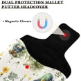 thumbnail image 3 of Haosy Watercolor Gnomes in Clover Fields Golf Mallet Putter Cover Strong Magnetic Leather Golf Club Headcover Closure, 3 of 7