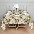thumbnail image 3 of White Sunflower Bouquet Pattern Square Tablecloth,Waterproof Square Table Cover,Wipeable Spillproof Washable Table Cover for Home Kitchen Party Decor 42"X42"(107x107cm), 3 of 6