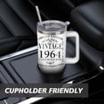 thumbnail image 7 of 60th Birthday Gifts for Him Her - 1964 Birthday Tumbler for Women Men Dad Mom - 40 OZ Stainless Steel Cup Travel Mug Water Bottle with Handle and Straw - the Best Birthday Gift Ideas, 7 of 7