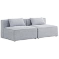 thumbnail image 1 of Meridian Furniture Cube Grey Durable Linen Modular Sofa, 1 of 3