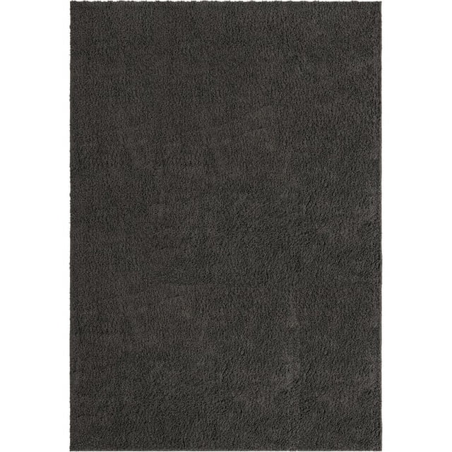 Unique Loom Everyday Shag Plush Area Rug 10' x 13' 11 Rectangle in Dark Gray
