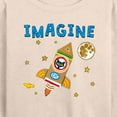 thumbnail image 3 of Pete The Cat - Imagine Space Rocket - Women's Lightweight French Terry Long Sleeve Shirt, 3 of 6