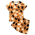thumbnail image 3 of Women'S Pajama Sets Halloween Two Piece Milk Fiber Pajamas For Women Halloween Womens Button Down Pajama Sets With Shorts Womens Loungewear Ladies Pajamas Sets, 3 of 3