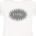 thumbnail image 4 of Inktastic Piano Keys Oval Boys or Girls Long Sleeve Baby Bodysuit, 4 of 5