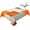 Orange Gray, variant on Burnt Orange Beige Table Cloth Waterproof Tablecloths, Abstract Modern Oil Painting Geometric Tablecloth Dining Table Cover for Kitchen Party Tabletop Outdoor, Rectangle Tablecloth 60x102 Inch