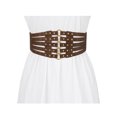 thumbnail image 5 of INSPIRE CHIC Women's Elastic Wide Waist Belt Vintage Stretchy Belts for Dresses Brown 70-75cm/27.56-29.53", 5 of 5