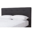 thumbnail image 6 of Baxton Studio Valencia Mid-Century Modern Fabric Full Size Platform Bed, Gray, 6 of 7