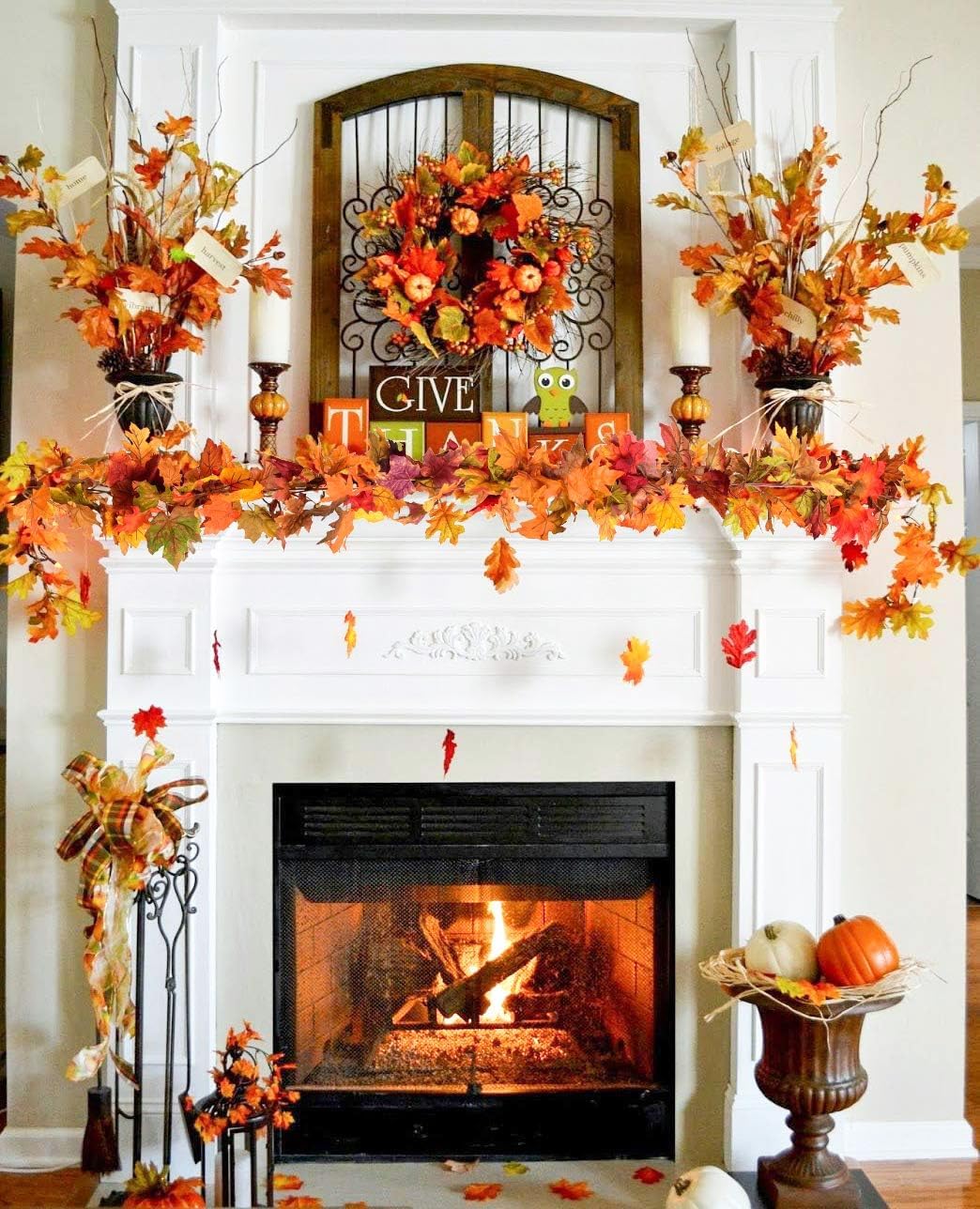 Antspirit Fall Garland Maple Leaf Hanging Vine, 3-Piece 6 Ft photo 2