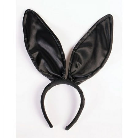 SATIN DLX BUNNY EARS-BLACK
