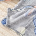 thumbnail image 6 of WUANDIXFA Boys Girls Robe Kids Flannel Hooded Bathrobe Sleepwear Pajamas Toddler Soft Plush Robes for Girls Bathrobe Toddler Girl Long,Dark Gray,4-5 Years, 6 of 9