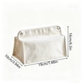 thumbnail image 3 of Funda de lona para caja de pañuelos – Bolsa de almacenamiento transpirable y resistente a desgarros para sala de estar, dormitorio, baño, coche y oficina – Organizador multiusos para mandos a distanc, 3 of 6