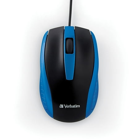 UPC: 0023942997436 | Verbatim VER99743 Corded Notebook Optical Mouse – White 1 Blue