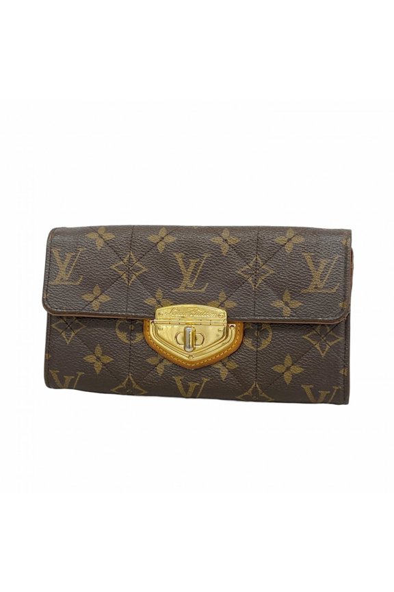 Pre-Owned Louis Vuitton Monogram Etoile Portefeuille Sarah Long Wallet M66556 Brown Women's