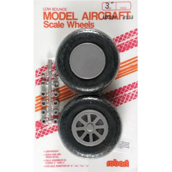Robart Manufacturing UX300-Scale Diamond Tread Wheels ROB133 Wheels Gear Retracts & Accys