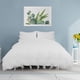 thumbnail image 2 of Duvet Cover Set 3 Piece Solid Color Bedding Set, 110gsm Polyester Microfiber Quilt Cover with Bow Tie Closure,Include 2 Pillowcases(No Duvet) Queen White Unique Bargains Juego de Edredón Funda, 2 of 6