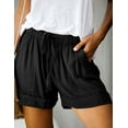 thumbnail image 4 of Doublju Women's Elastic Waist Comfy Casual Shorts with Pockets, 4 of 4